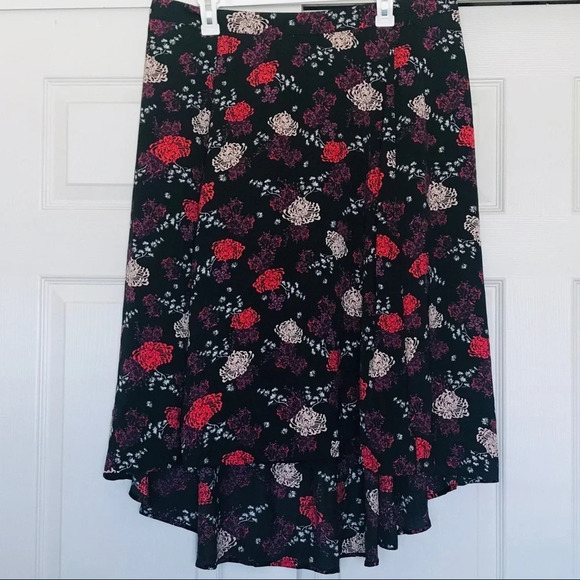 Sejour Flowy High low Floral Skirt Fairy Gothic Plus Size 1X NWT - Picture 3 of 5